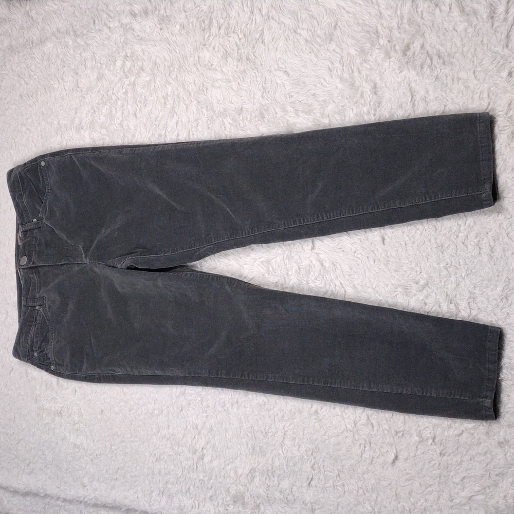 Seven7 Gray Velvet Five Pocket Zipper Front  Ultra High Rise Skinny Leg Pant - Picture 2 of 15